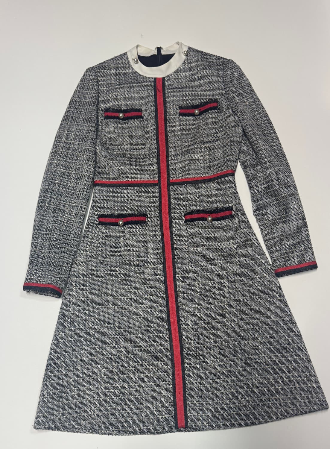 여성 샤틴 Satin 고급 트위드 원피스 상품이미지1