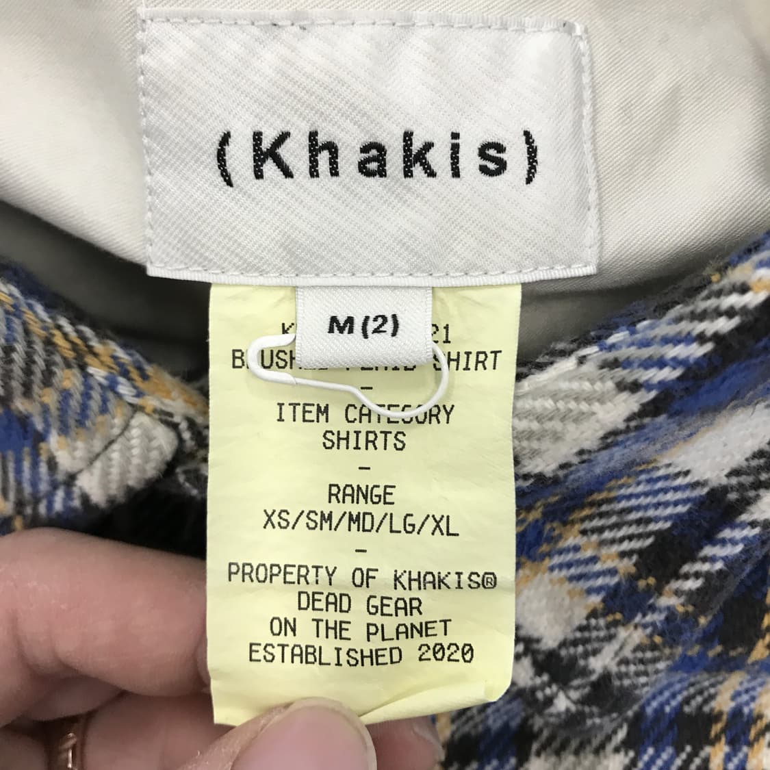카키스 Khakis 브러시드 플레이드셔츠 25fw [M] 상품이미지5