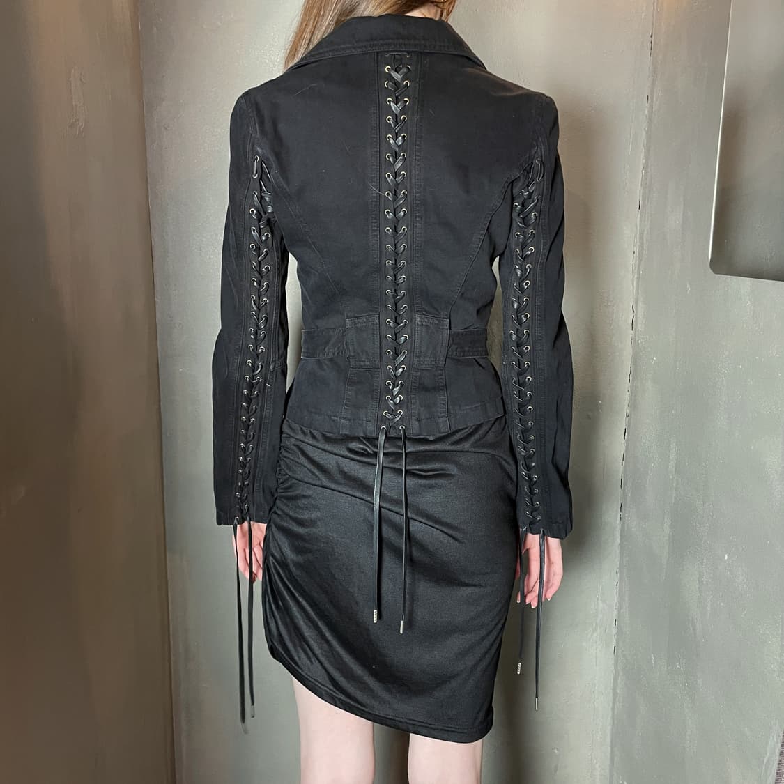 알렉산더 맥퀸 본디지 코튼 라이더 상품이미지1