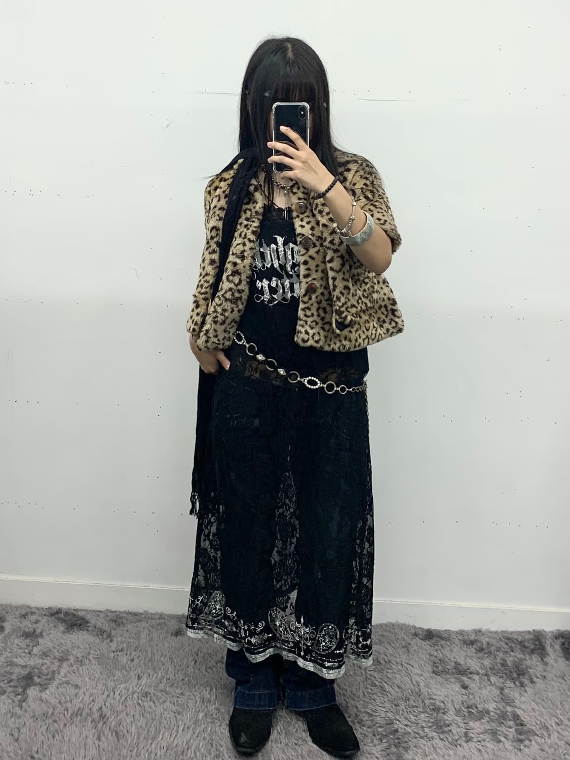 Guess usa 90년대 레오파드 퍼 자켓 상품이미지1