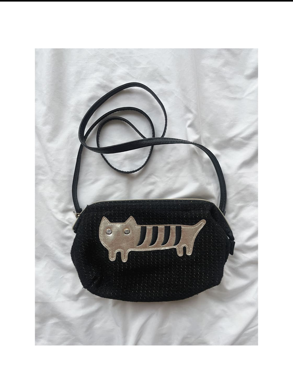 츠모리 치사토 고양이 트위드 크로스백 숄더백 클러치백 상품이미지1