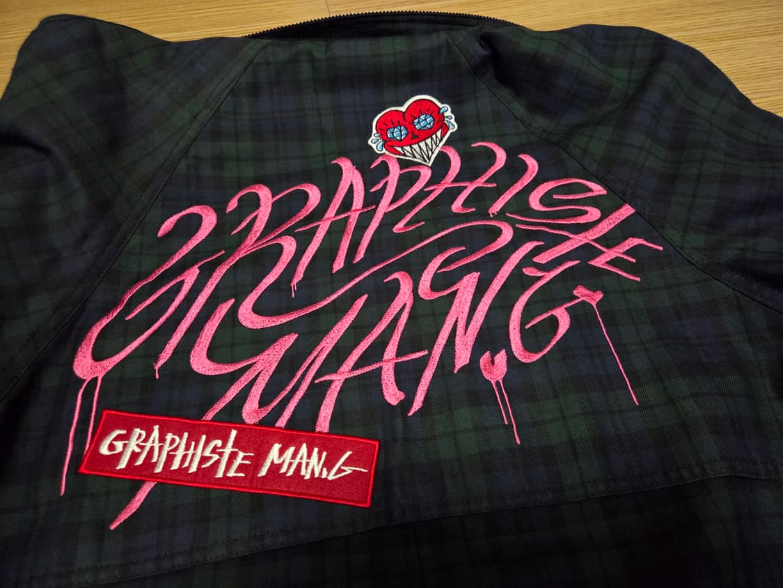 그라피스트 만지 그래피티 체크 롱 코트 상품이미지8