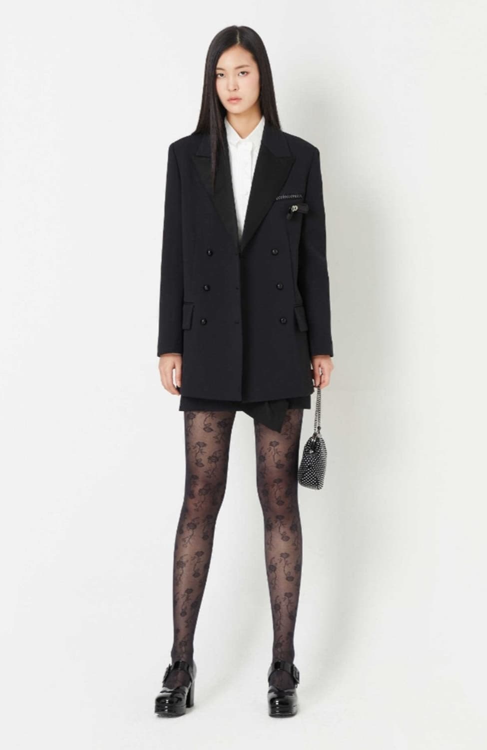 (새상품)럭키슈에뜨 카라배색 더블자켓 (55~66사이즈) 상품이미지3