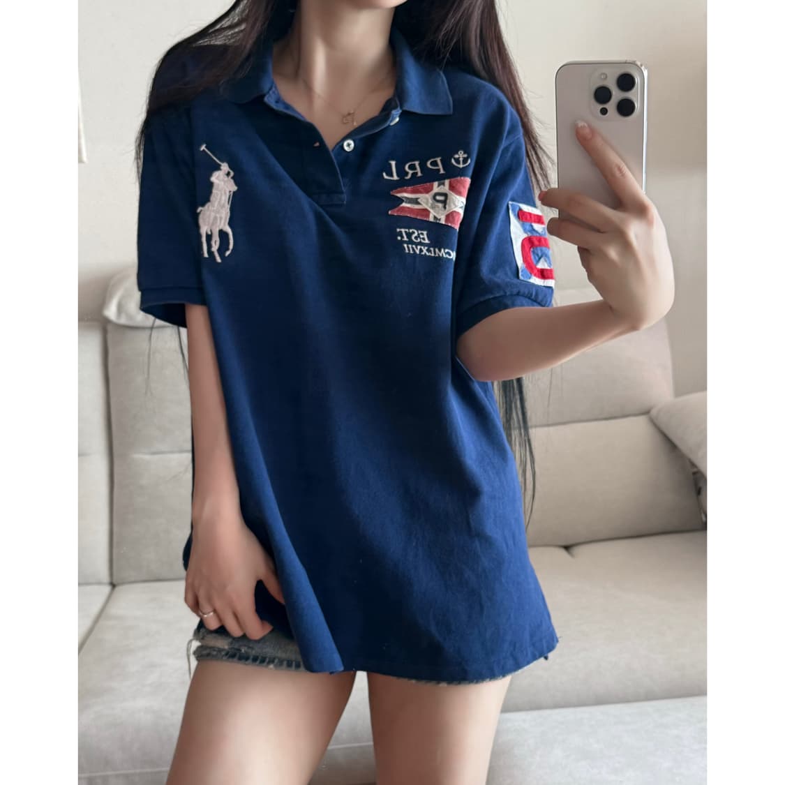 폴로 랄프로렌 빅포니 치프키프 PRL 딥블루 pk 반팔 상품이미지1