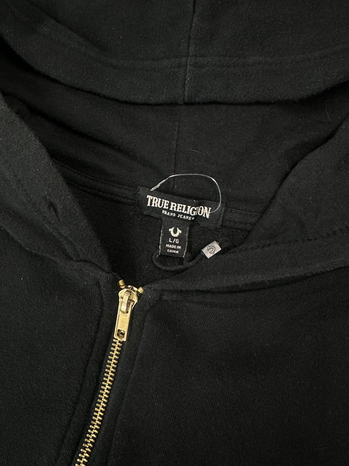 트루릴리전 블랙 후드 집업 상품이미지4