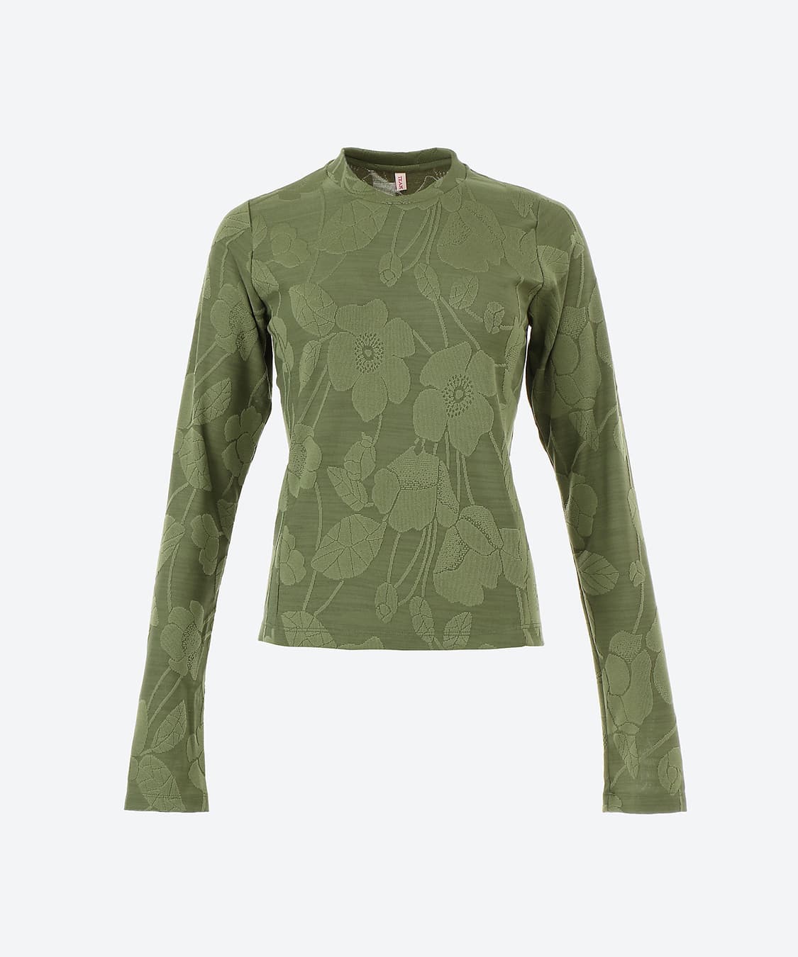 Teak green jaquard long sleeve 상품이미지1