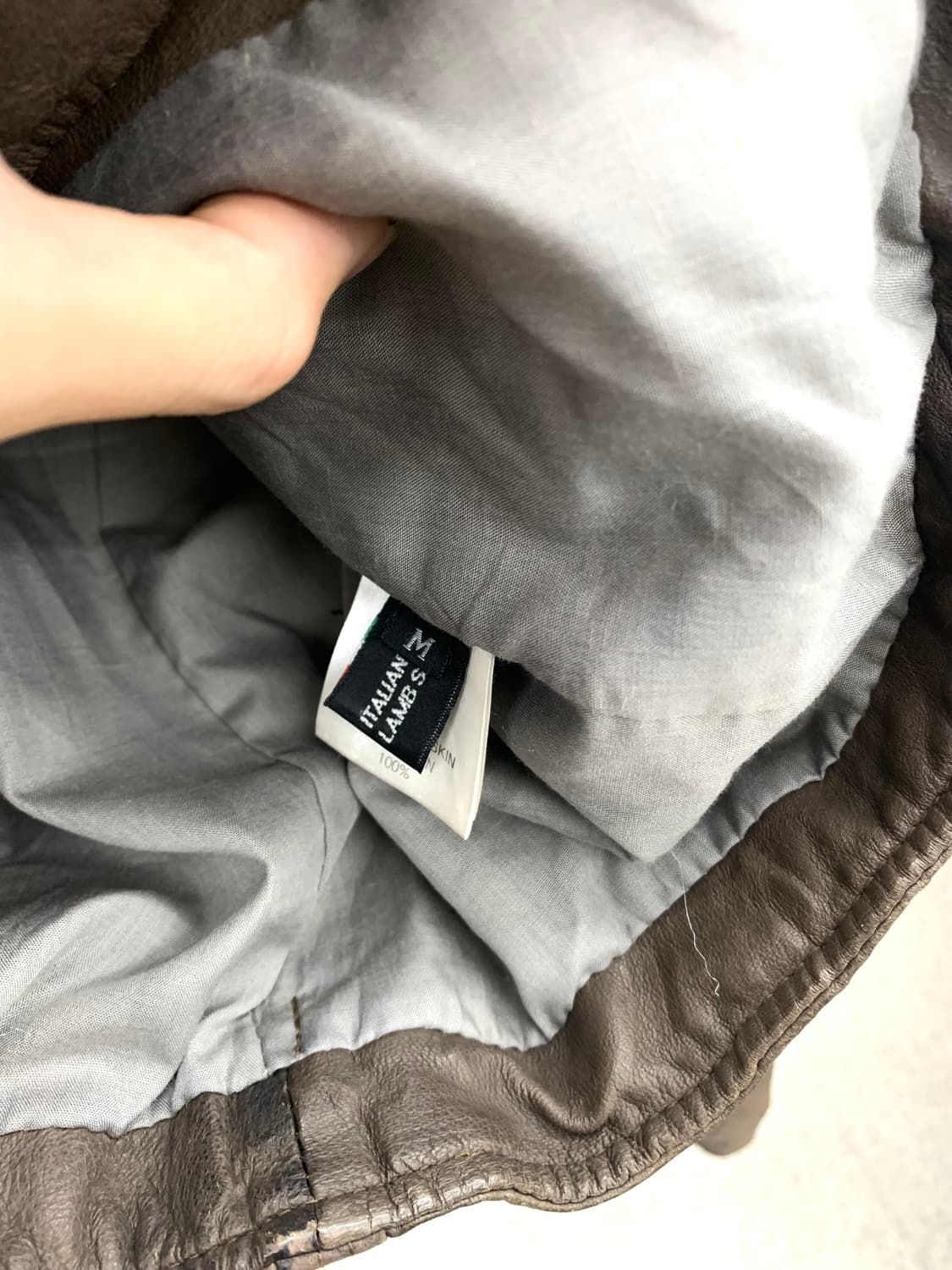 Mocha brown Italian lambskin rider jacke 상품이미지9