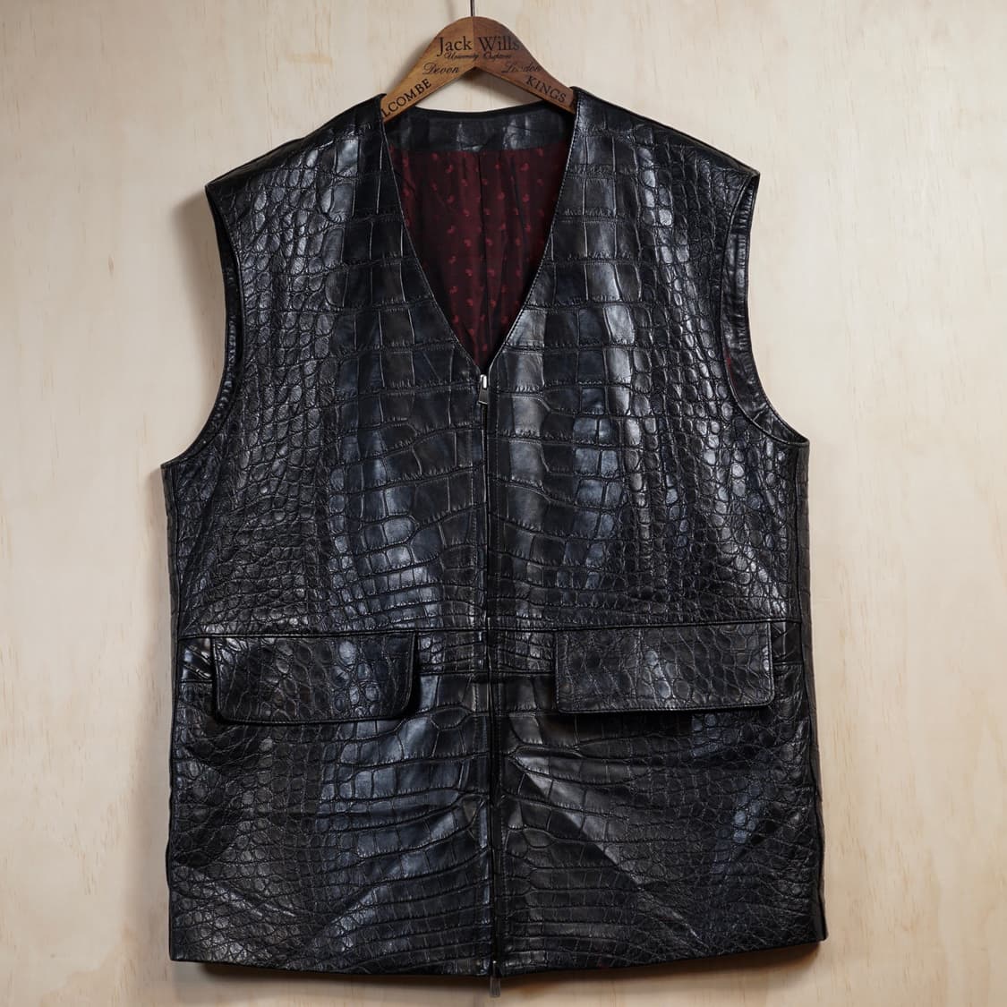 리얼 악어가죽 테일러드 베스트 상품이미지1