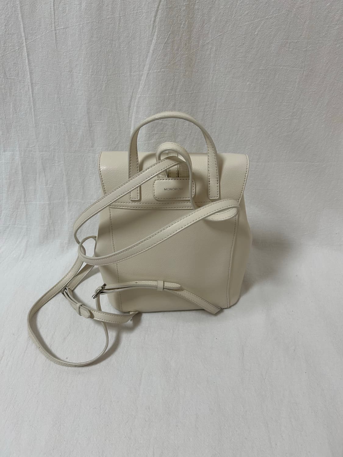 MONOROW 아이보리 가죽 백팩 상품이미지2