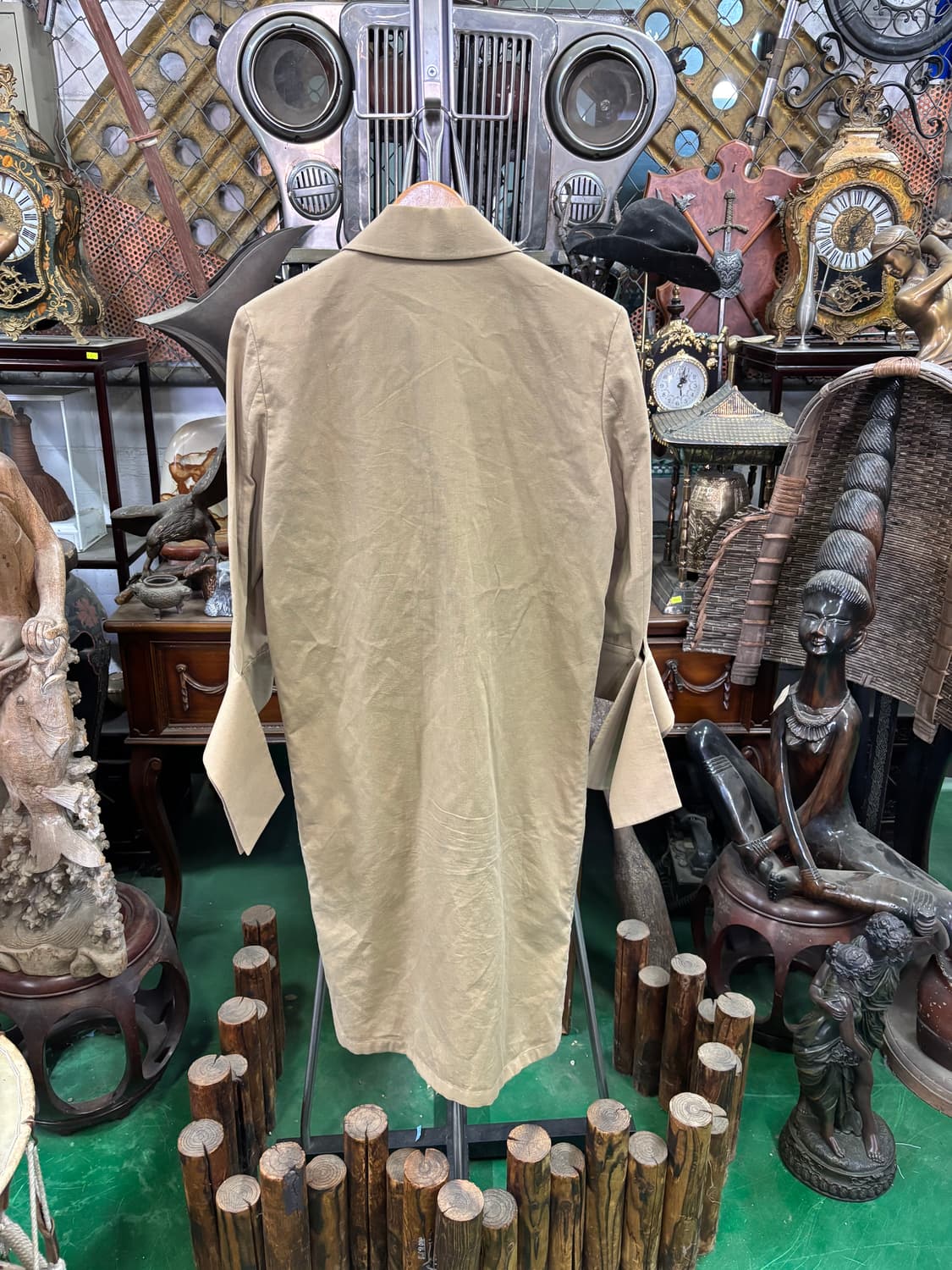 에콘(EKHON)베이지 롱 코트 롱 자켓 롱 원피스 상품이미지4