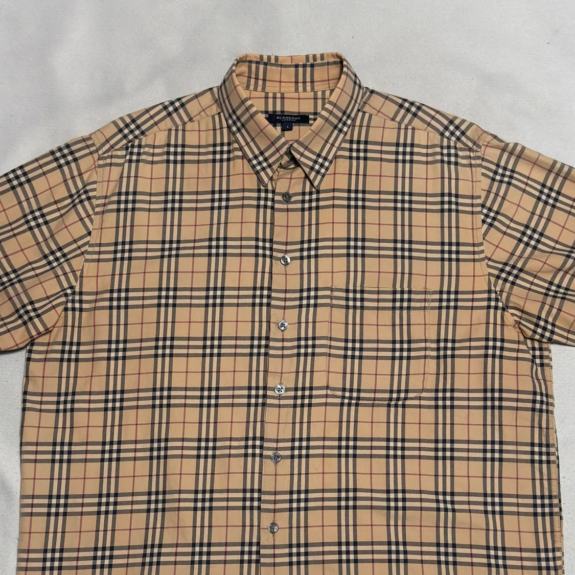 L 버버리 노바체크 반팔 셔츠 상품이미지1