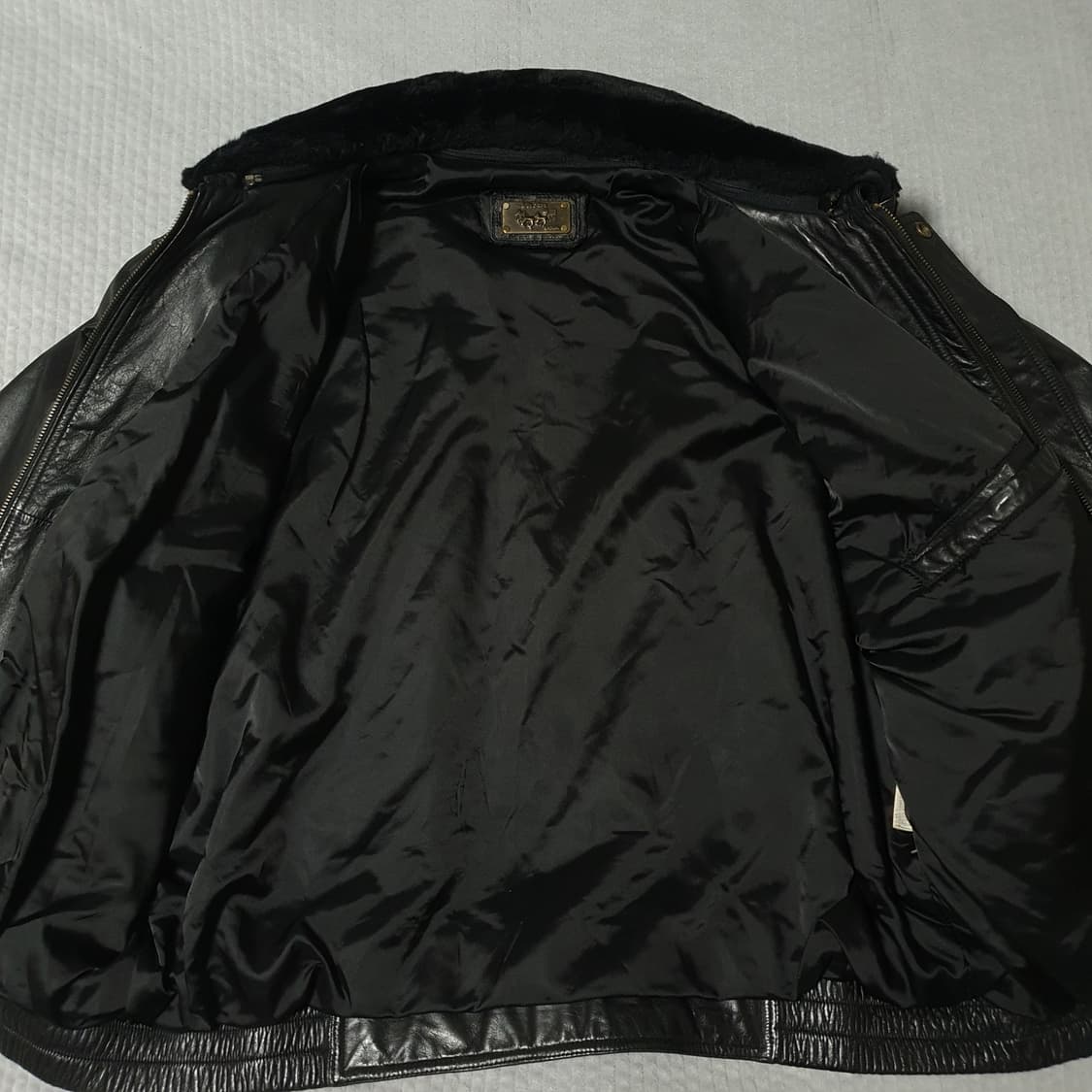 빈티지 가죽 봄버 자켓 상품이미지5