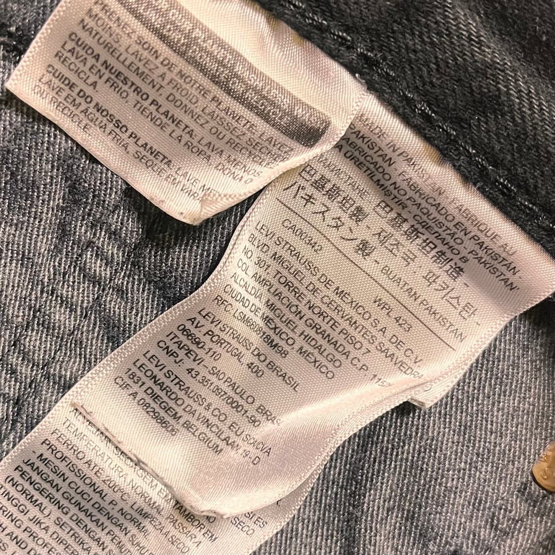 리바이스 501 빅E 블랙진 W30 L32 상품이미지5