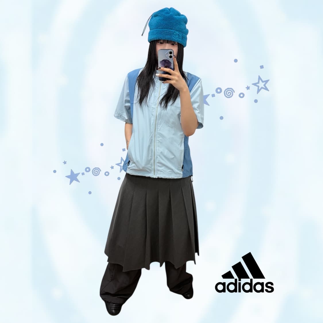 아디다스 배색 반팔 바람막이 상품이미지1