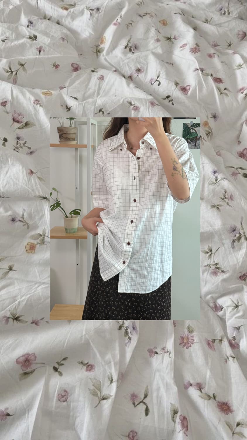 brown check shirt 상품이미지1