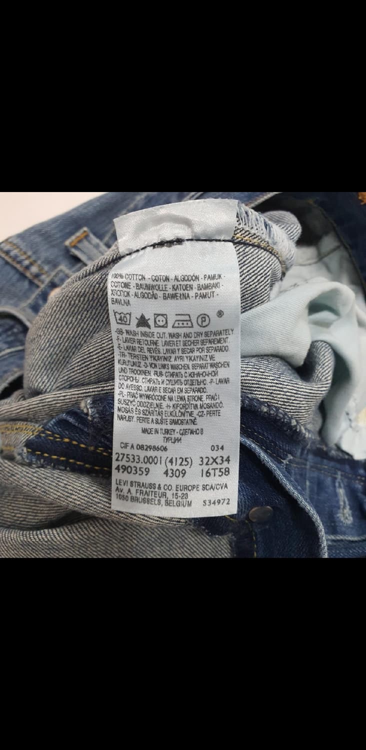 벨기에 리바이스533 신치백 데님팬츠 32x34 상품이미지7