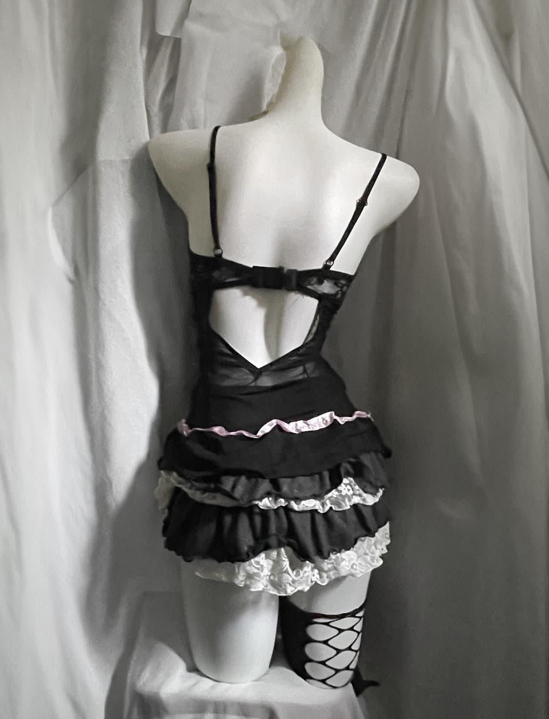 슬리브리스 레이스 슬립 갸루 상품이미지2