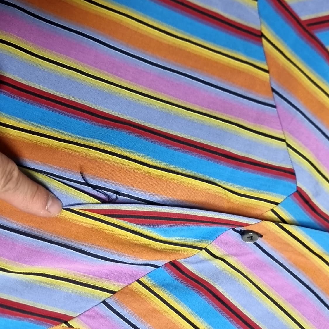 이테리제 빈티지 VERSACE 컬러풀 스트라이프 셔츠(95-100) 상품이미지3