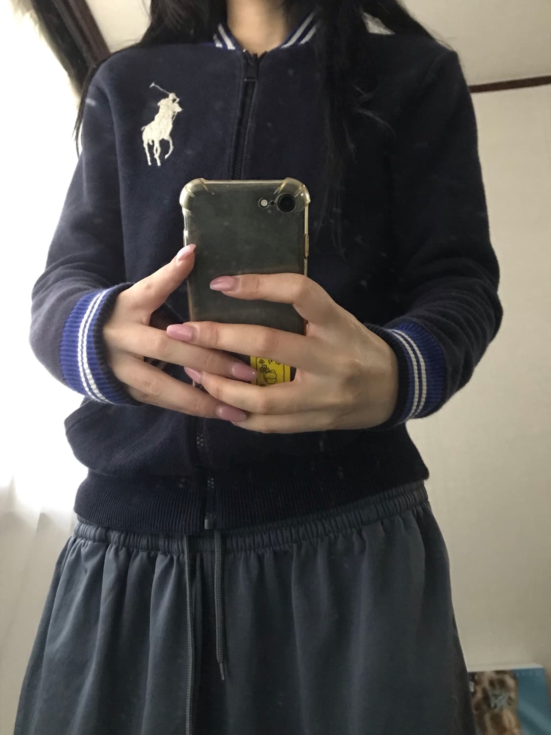 폴로 네이비 빅포니 니트집업 상품이미지6