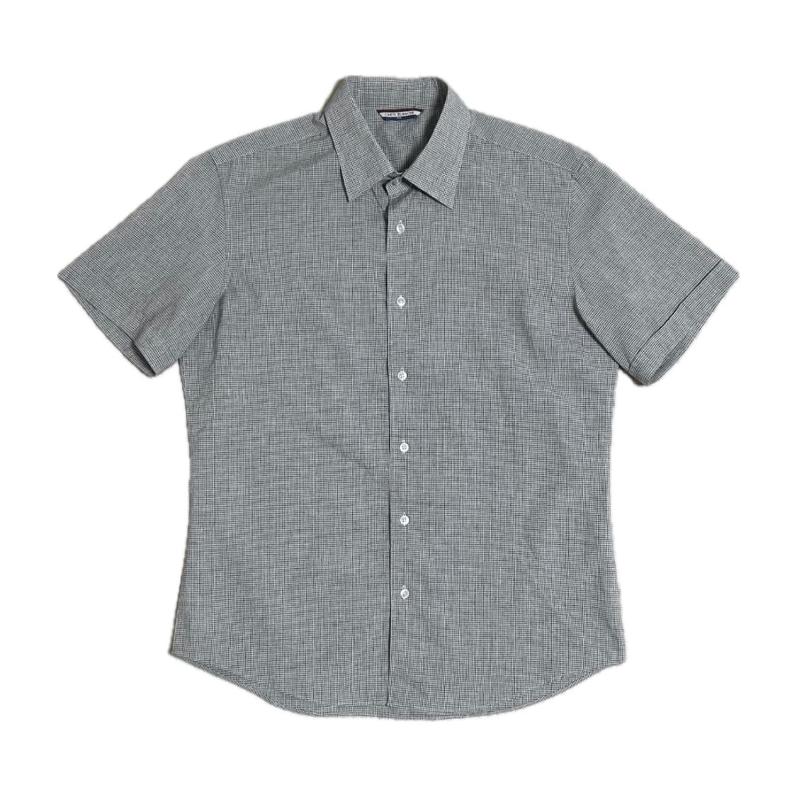 (남성) 반팔 회색 체크셔츠 105 상품이미지1