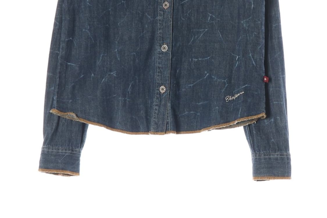 뱅뱅 빈티지 크랙 워싱 데님 셔츠 M 상품이미지4