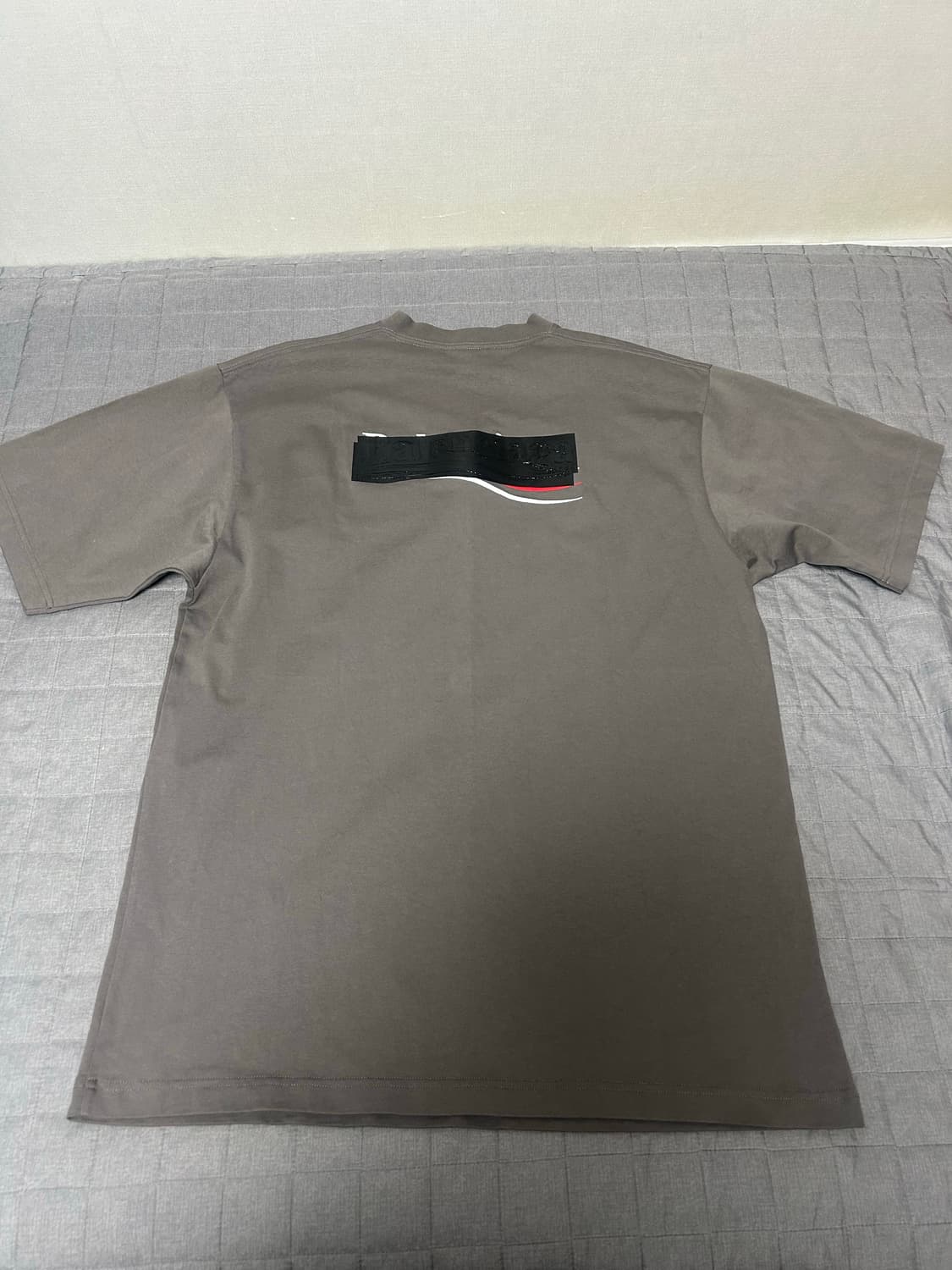 [S] 발렌시아가 개퍼 반팔 티셔츠 그레이 상품이미지1