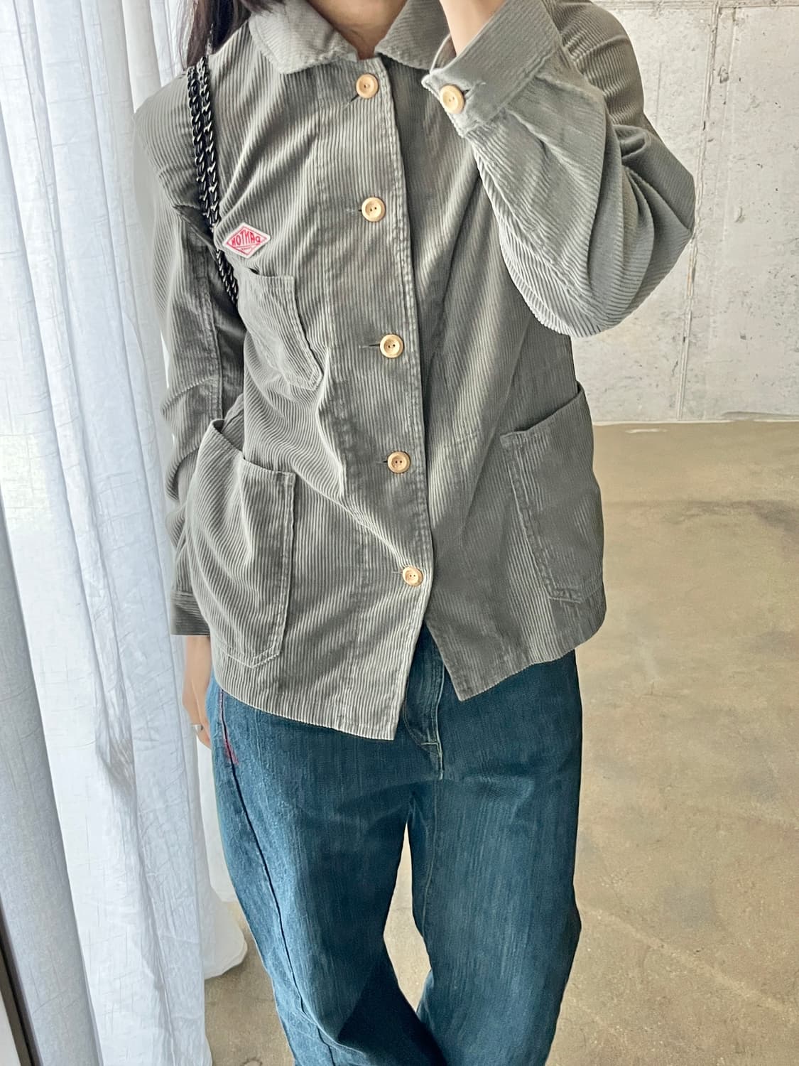 Danton 단톤 코듀로이 셔츠 자켓 세이지그린 상품이미지6