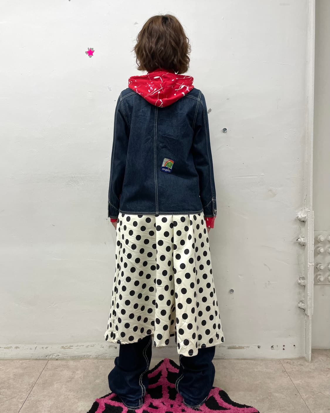  Angel Blue Patchwork Denim Jacket 상품이미지7