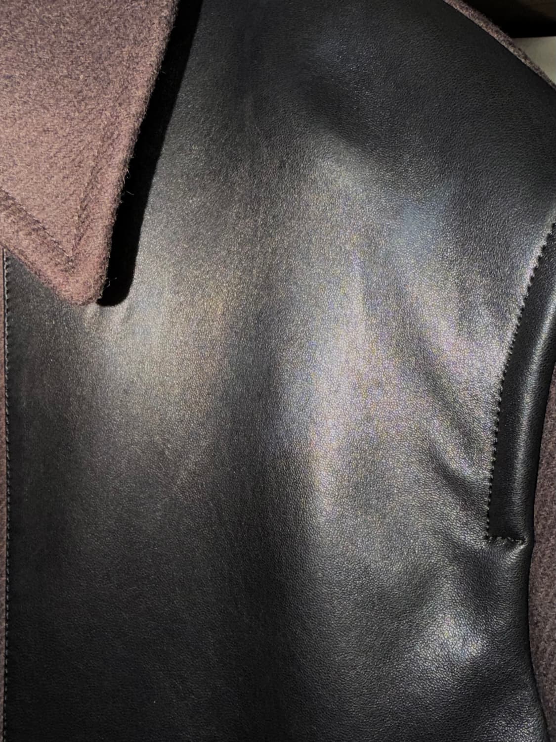 자라 스튜디오 니콜슨 레더 패치 코트 초콜릿 브라운 L 상품이미지5