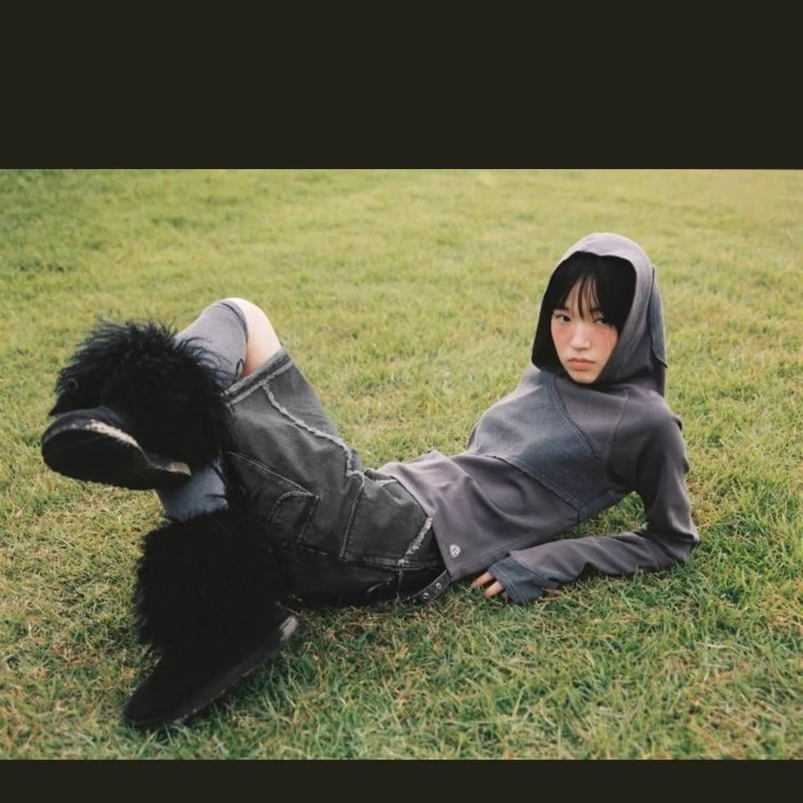 smarturbanuseful raw edge hoodie black 상품이미지3