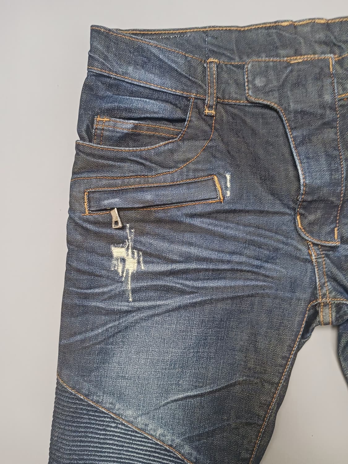 [32] 발망 빈티지 녹워싱 바이커진 청바지 상품이미지2