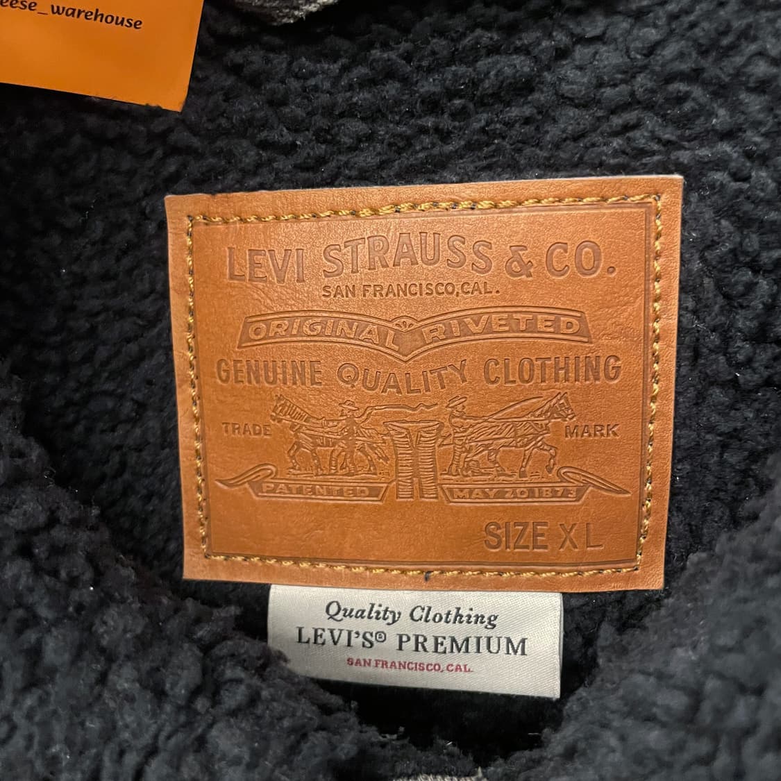 리바이스 프리미엄 타입2 흑청 쉐르파 데님 트러커 자켓 상품이미지7