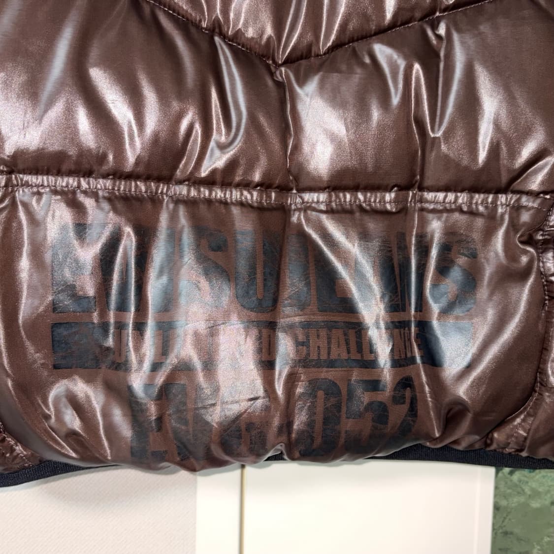 Evisu 에비수 브라운 글로시 패딩 상품이미지4