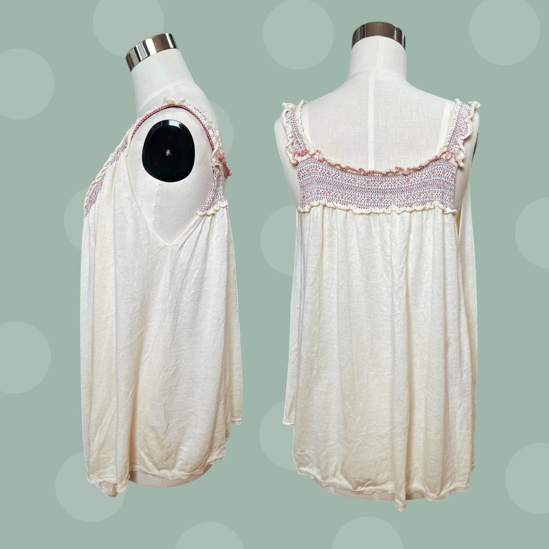 모리걸 빈티지 보헤미안 패턴 레이어드 원피스 상품이미지3