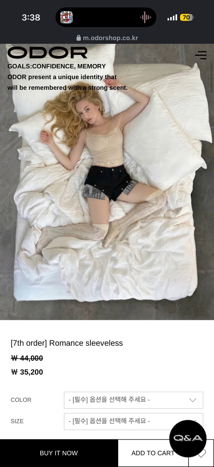 오도어 Romance sleeveless black 상품이미지1