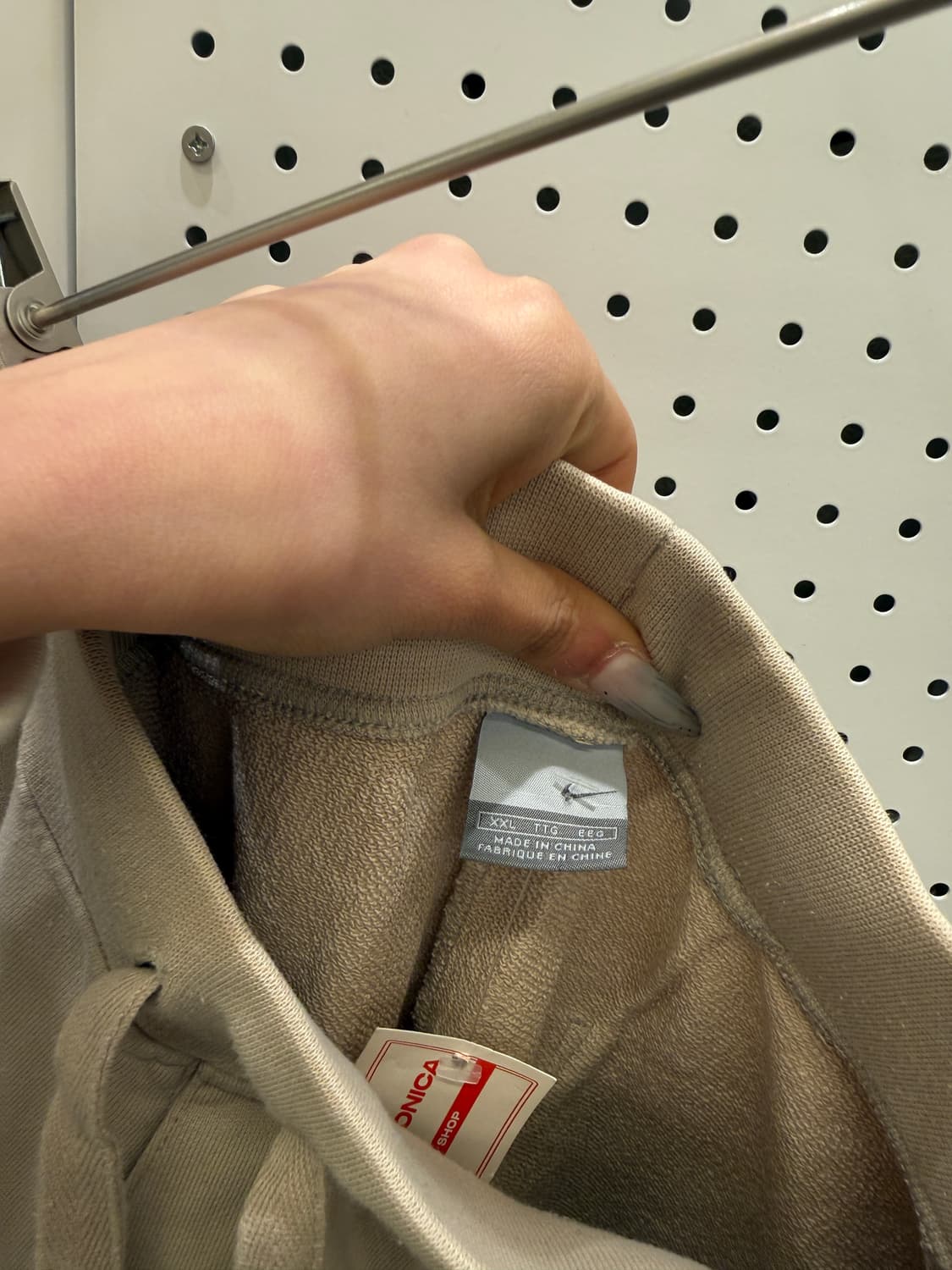 나이키 스우시 스웻 와이드 팬츠 베이지 U847 상품이미지5