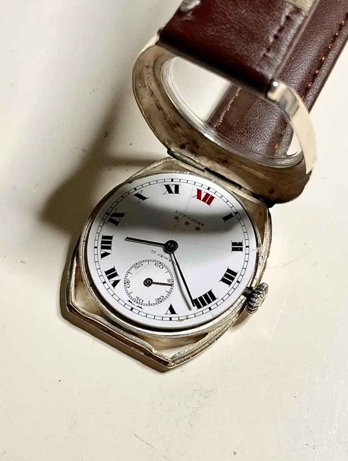 1910년대 빈티지 론진 통은 케이스 수동 시계 엔틱 LONGINES 상품이미지7