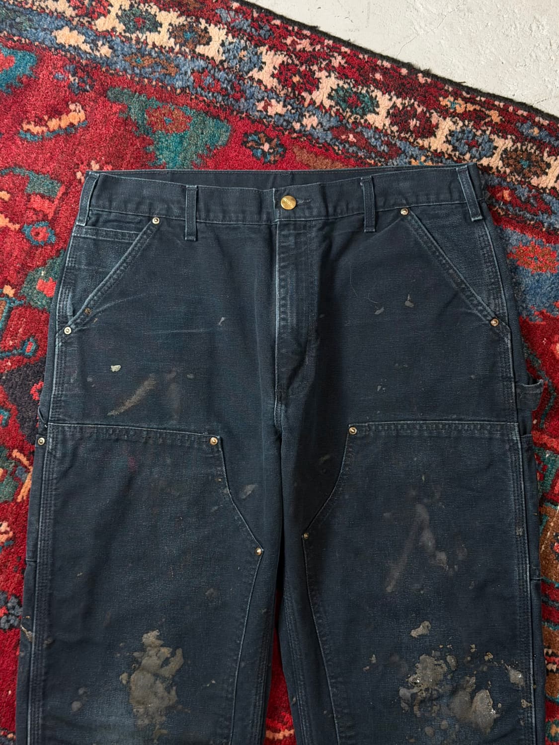 OG USA Made 칼하트 B01 더블니 블랙 칼하트 썩블니 카펜터 상품이미지5