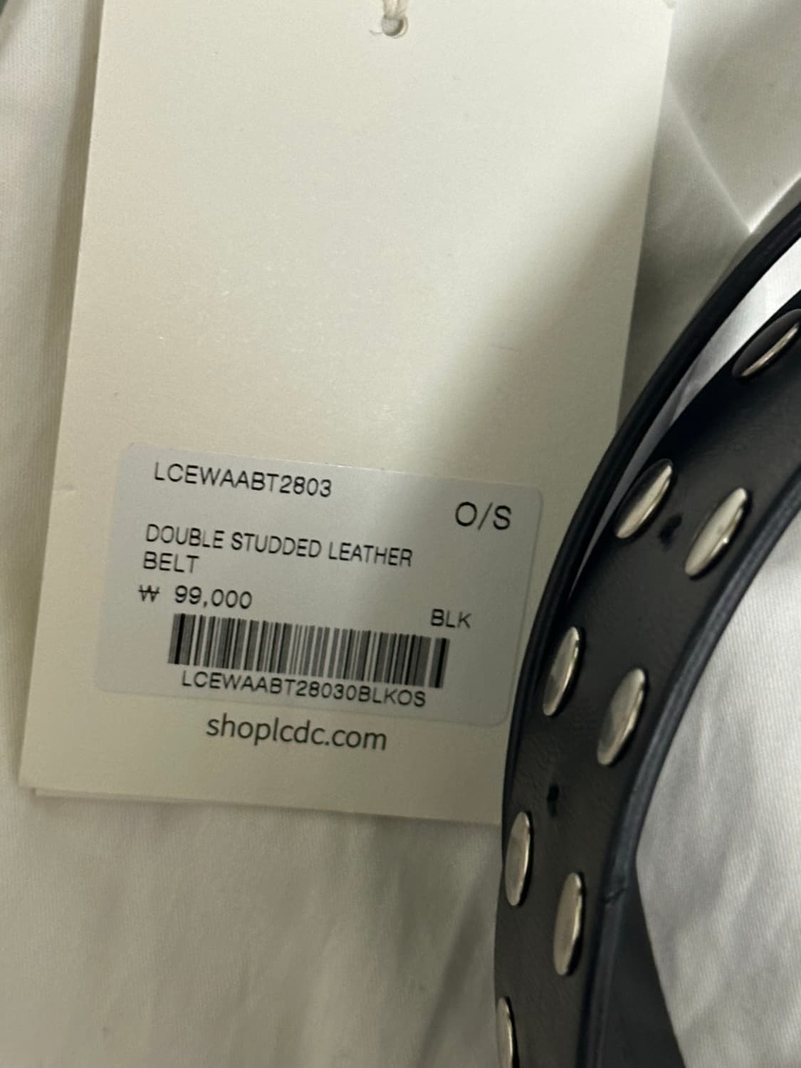 LCDC 더블 스터디드 레더 벨트 상품이미지4