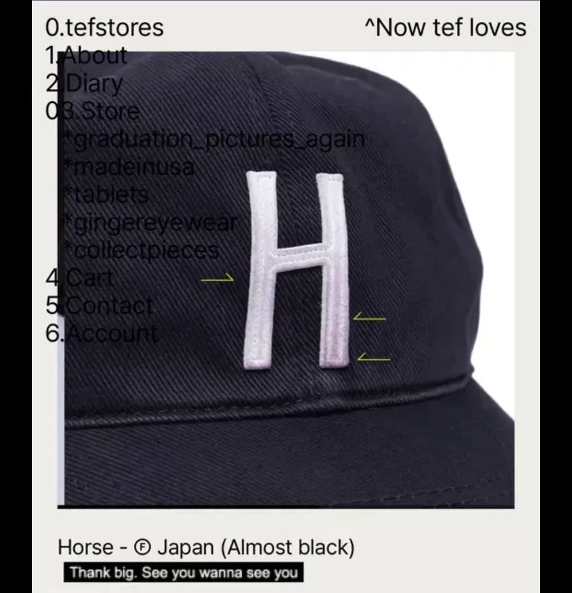 테프스토어즈 H 볼캡 m사이즈 상품이미지1