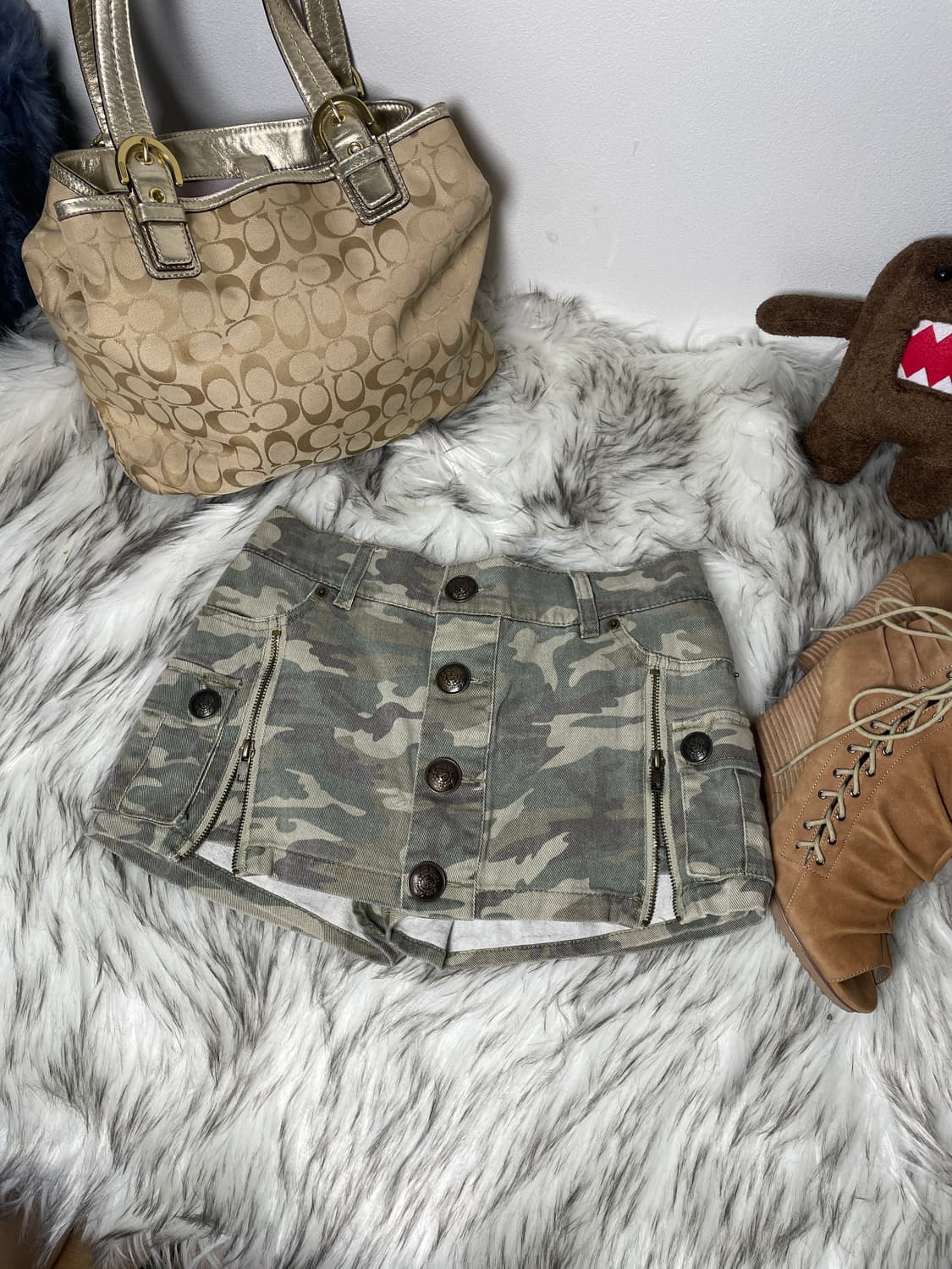 카모 밀리터리 치마 바지 상품이미지1