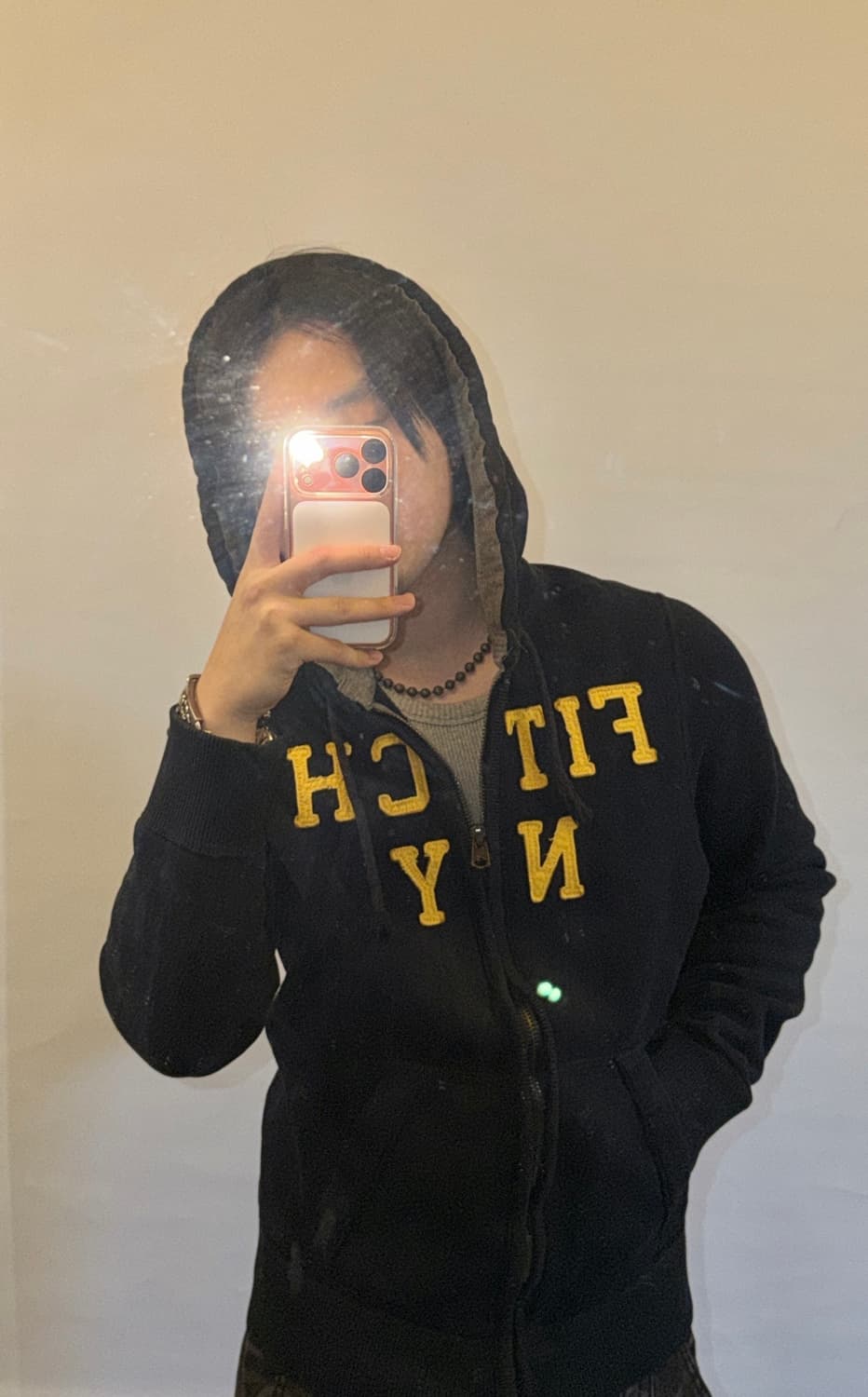 아베크롬비 남노 레터링 후드집업 상품이미지1