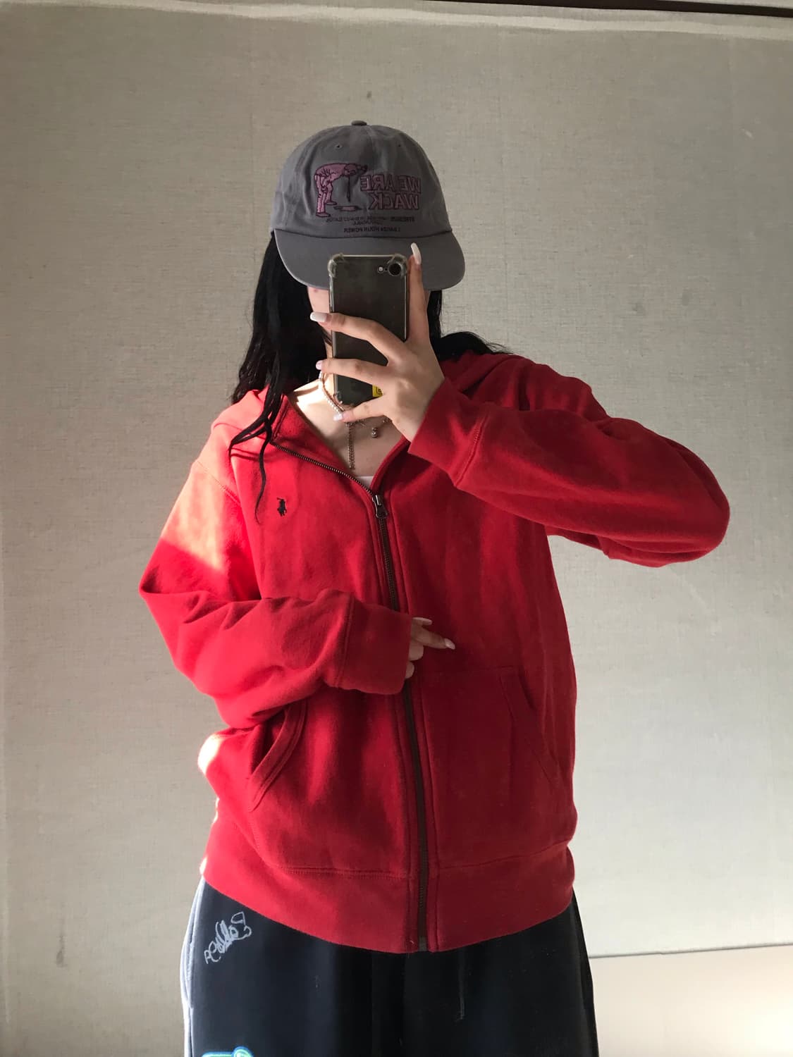 폴로 레드 후드집업 상품이미지3