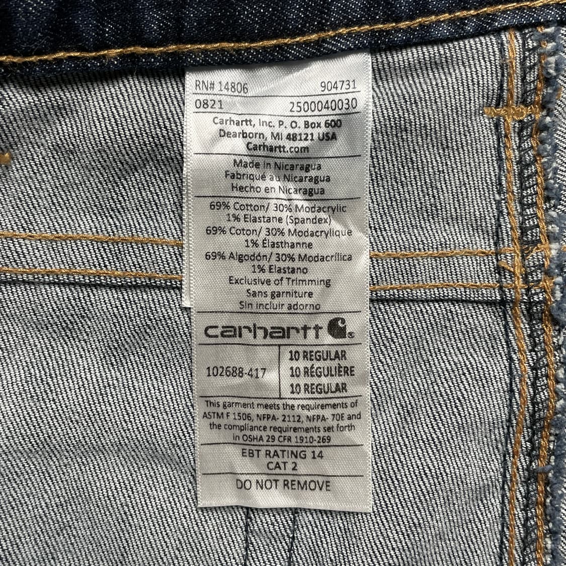 CARHARTT 칼하트 빈티지 데님 워크팬츠 A01125 상품이미지9