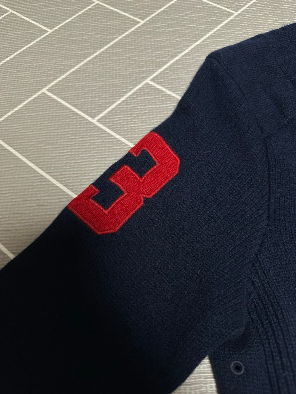 폴로 빅포니 니트집업 네이비 상품이미지4