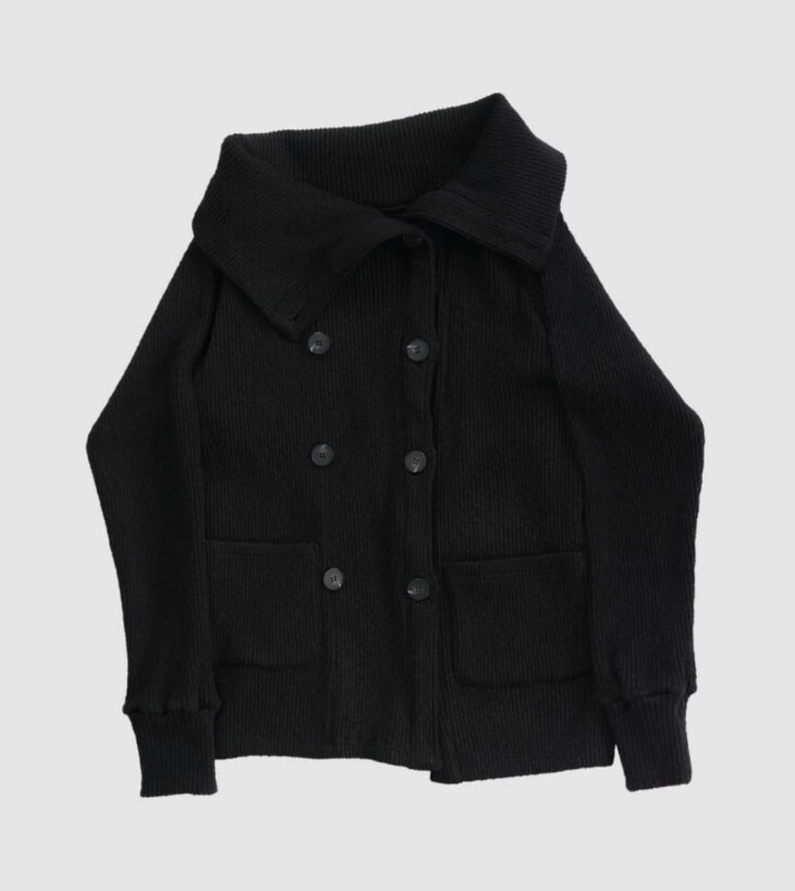 인앤양하모니 더블버튼 가디건 블랙 상품이미지1