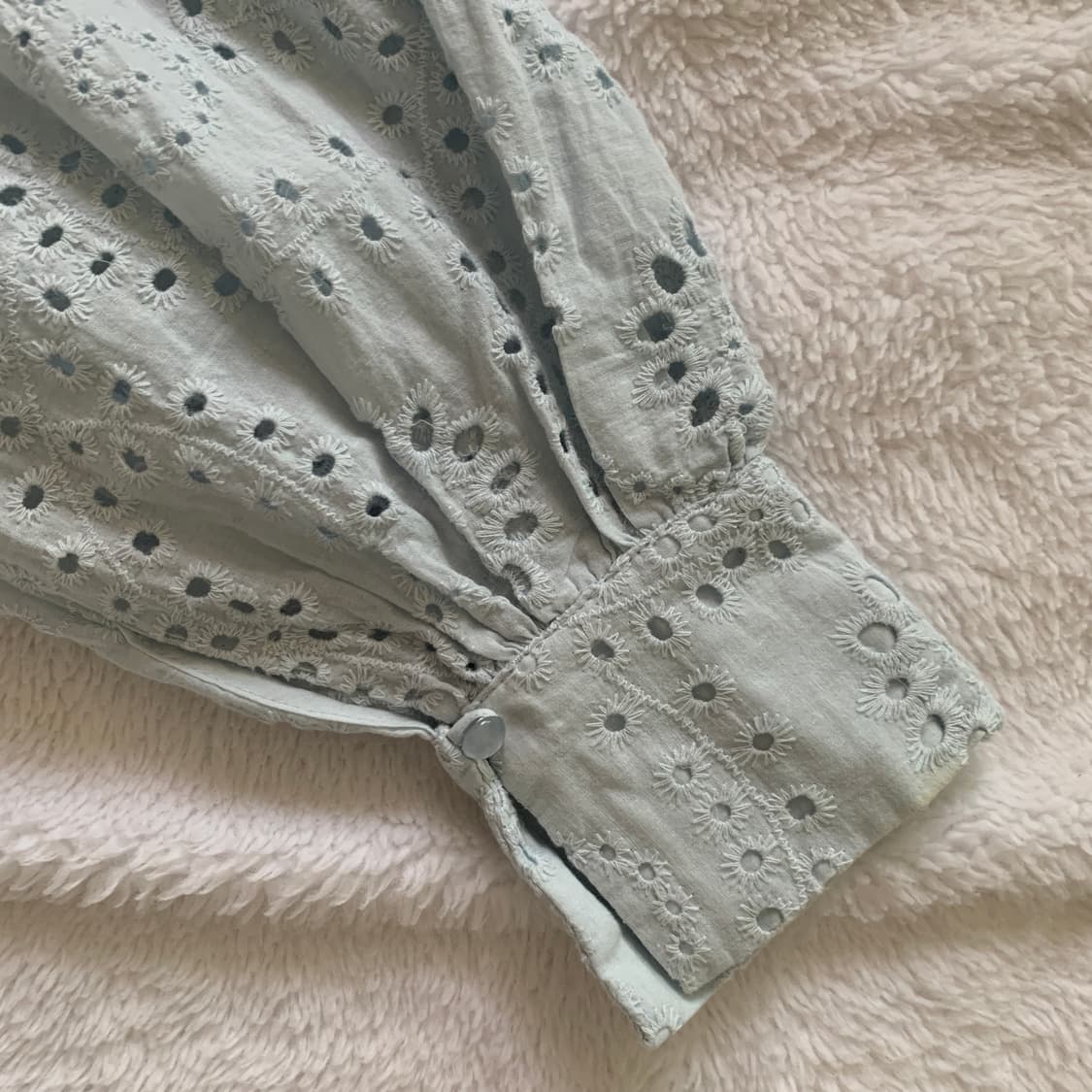 일본 빈티지 Chico 펀칭 레이스 티어드 튜닉 블라우스
 상품이미지5