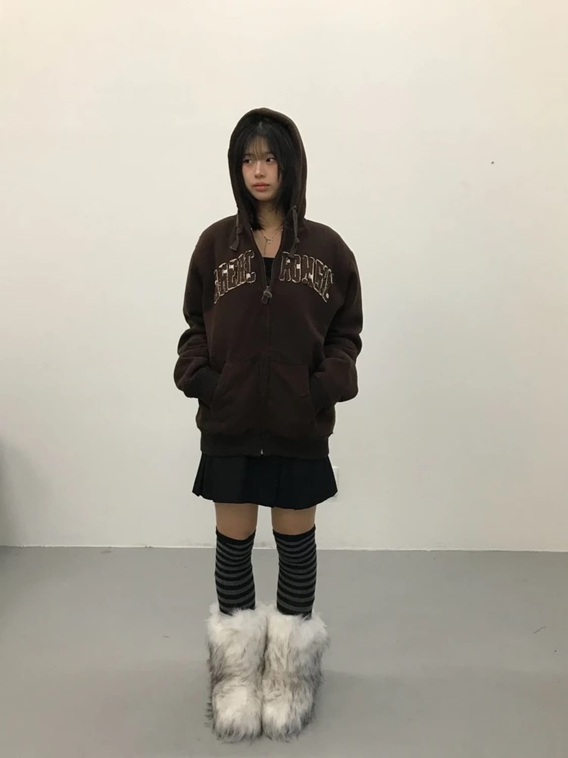 00s Abercrombie Wolf Logo Zip Hoodie 상품이미지1