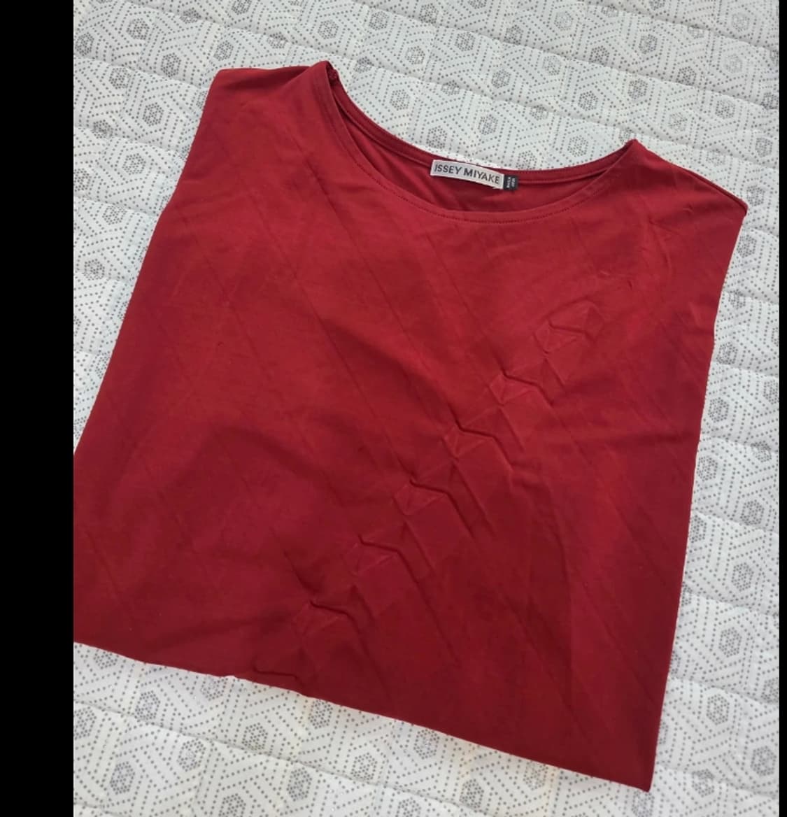 이세이미야케 레드 블라우스 사이즈 ~55 상품이미지4