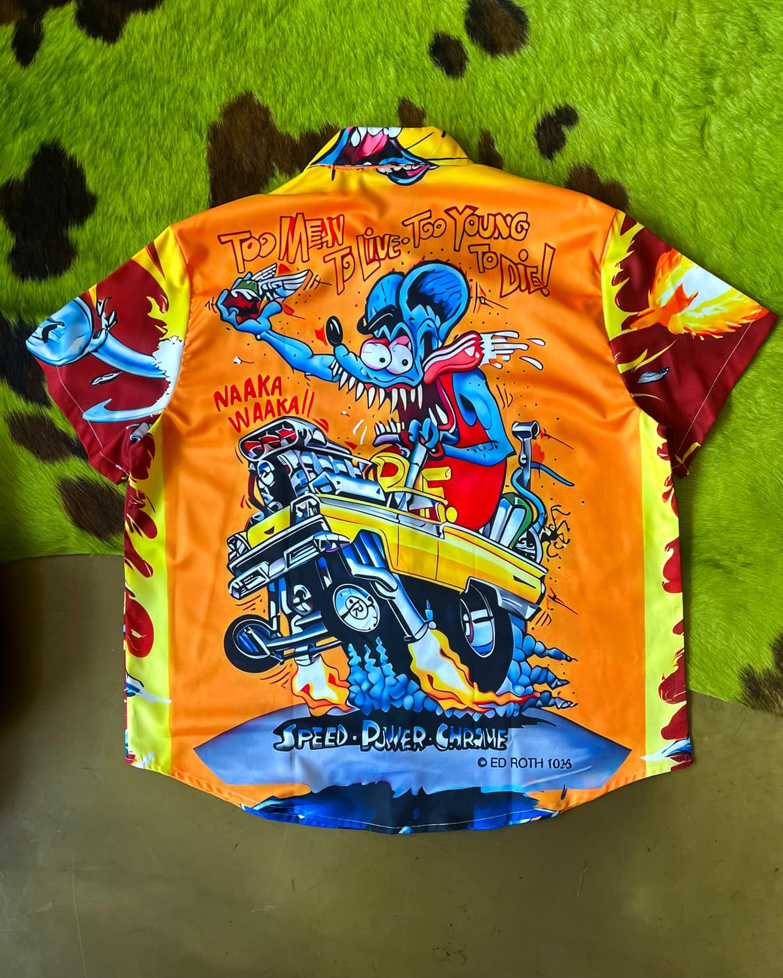 Vintage Rat Fink Full Printed 1/2 Shirt 상품이미지7